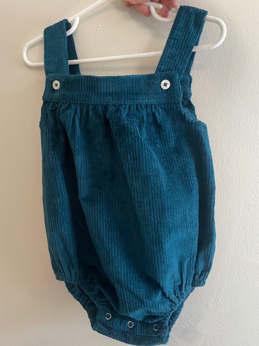 NWT Kate Quinn blue corduroy bubble romper, 2T
